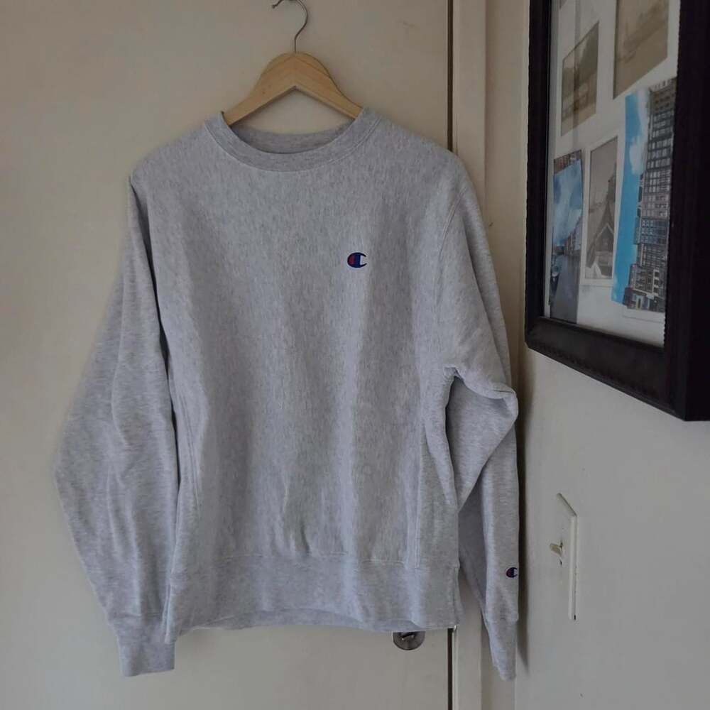 Champion Reverse Weave Crewneck Sweatshirt Grey Medium